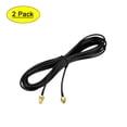 thumbnail image 1 of Uxcell 20 '' RG174 RP-SMA macho a RP-SMA hembra cable de extensión de antena de longitud más larga metal negro 2 piezas, 1 of 6