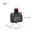 thumbnail image 2 of Unique Bargains Circuit Overload Protector 7A AC125/250V DC32V Push Button Thermal Circuit Breaker with Waterproof Caps 3pcs, 2 of 5