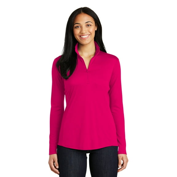 Sport Tek Women's PosiCharge Competitor 1/4-Zip Pullover, Pink Raspberry, 3XL