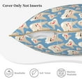 thumbnail image 5 of Fotbe Funny Cute Healthy Teeth Pattern Velvet Decorative Throw Pillow Covers with Elegant Piping, Soft Plush Cushion Cover for Sofa, Bed, Car, Office-18"x18", 5 of 8