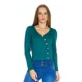 thumbnail image 1 of Blusa Mujer Manga Larga con Botones Cómoda Moda Casual Verde 550335 verde EG Incógnita 550335, 1 of 6