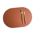 thumbnail image 4 of GUOOL Set de Table sous-Verre Lavable Facile à Nettoyer Tapis de Table Tapis de Repas pour Hôtel Salle à Manger Table Extérieure Marron, 4 of 9