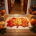 thumbnail image 5 of Thanksgiving Decorations Maple Leaf Doormat 28"x17", Non-Slip Front Door Mat Outside Entrance, Fall Decorations for Home, 5 of 7