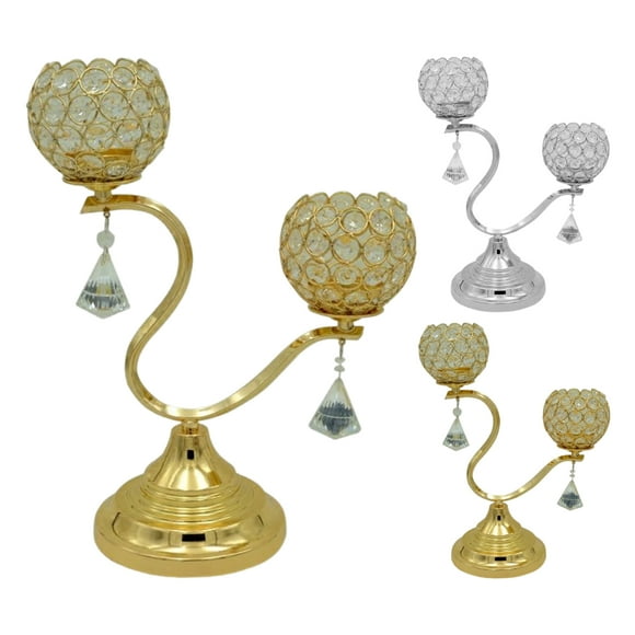 Neinkie Crystal Candle Holder Bling Tea Light Holders Dining Room Table Centerpiece Decorations Wedding Coffee Dining Table Centerpieces