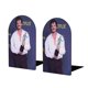 thumbnail image 1 of Pedro Pascal Sujetalibros decorativos temáticos, tope para estantería con base antideslizante, uso dual para hogar y oficina - 2 piezas, 1 of 6