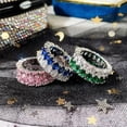 thumbnail image 2 of QQTDFG Gorgeous Women 925 Silver Ring Cubic Zirconia Wedding Ring Jewelry Gift Sz 6-10-Pink-8, 2 of 9