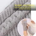 thumbnail image 2 of 4 Pairs Knitted Fingerless Gloves for Women Winter Thumbhole Wrist Warmer Men Crochet Arm Warmers Hand Mittens, 2 of 6
