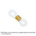 thumbnail image 4 of Uxcell Eyeglass Chain Connector Adjustable Anti Slip Rubber Strap Holder Chain End Loop White Gold 100 Pack, 4 of 5