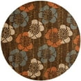 thumbnail image 1 of Safavieh Tapis Rond 6 Pieds en Laine Fait Main Marron, 1 of 6