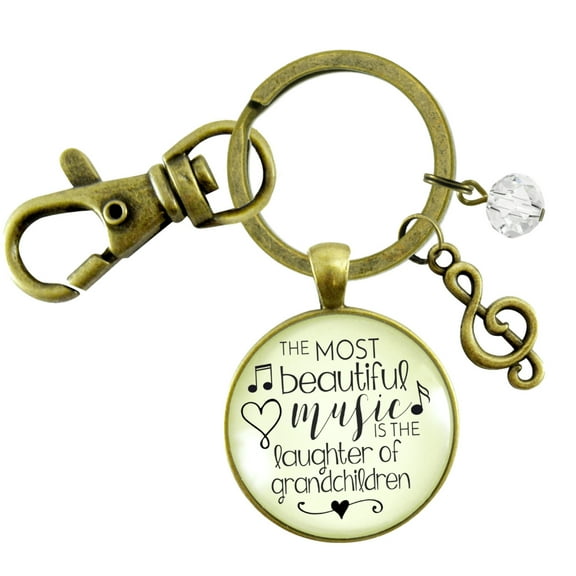 Grandma Keychain Beautiful Music Laughter Grandchildren Jewelry