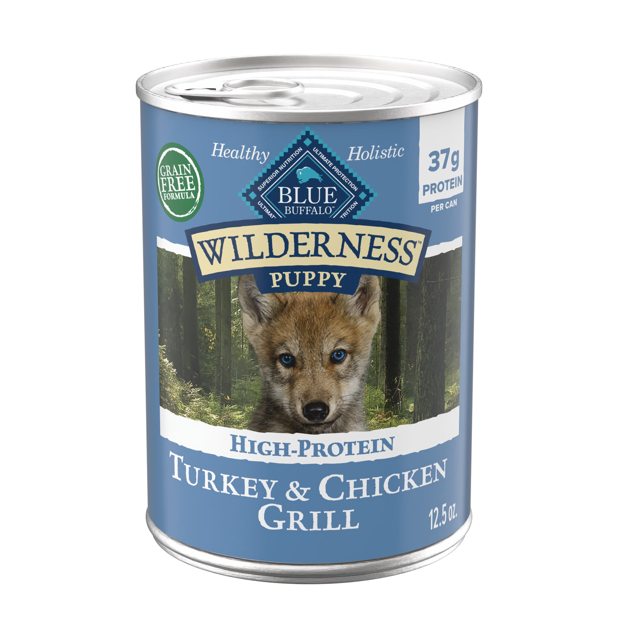 Blue Buffalo Wilderness Wet Puppy Food, Turkey & Chicken Grill, 12.5oz
