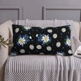 thumbnail image 3 of King Pillow Cases Standard Size - Blue White Daisies Flowers Soft Envelope Closure Microfiber Block Print Pillow Cover, Wrinkle Stain Resistant Travel Pillow Covers Standard Size 20x36in, 3 of 7