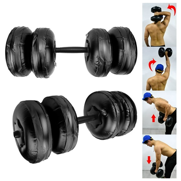 Hollow Dumbbell, Wearproof Hock Resistance Adjustable Water Filled Dumbbell, Workout Device for Exercise Water Padding Dumbbell Arm Muscle 20-25KG Black