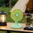 thumbnail image 1 of Iumwxz Portable Rechargeable Desk Fan with Round Base, Quiet 3 Speed USB Powered Mini Table Fan for Home Office Outdoor Travel, Battery Operated Small Personal Cooling Fan, 1 of 6