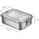 thumbnail image 2 of Fiambrera bento de acero inoxidable, fiambrera bento de 1200 ml para niños y adultos, fiambrera de metal con 3 compartimentos y sello de silicona, 2 of 7