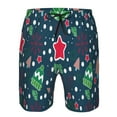 thumbnail image 4 of Kll Christmas Men'S Casual Summer Beach Shorts Hawaiian Shorts With Pockets-3x-Large, 4 of 9