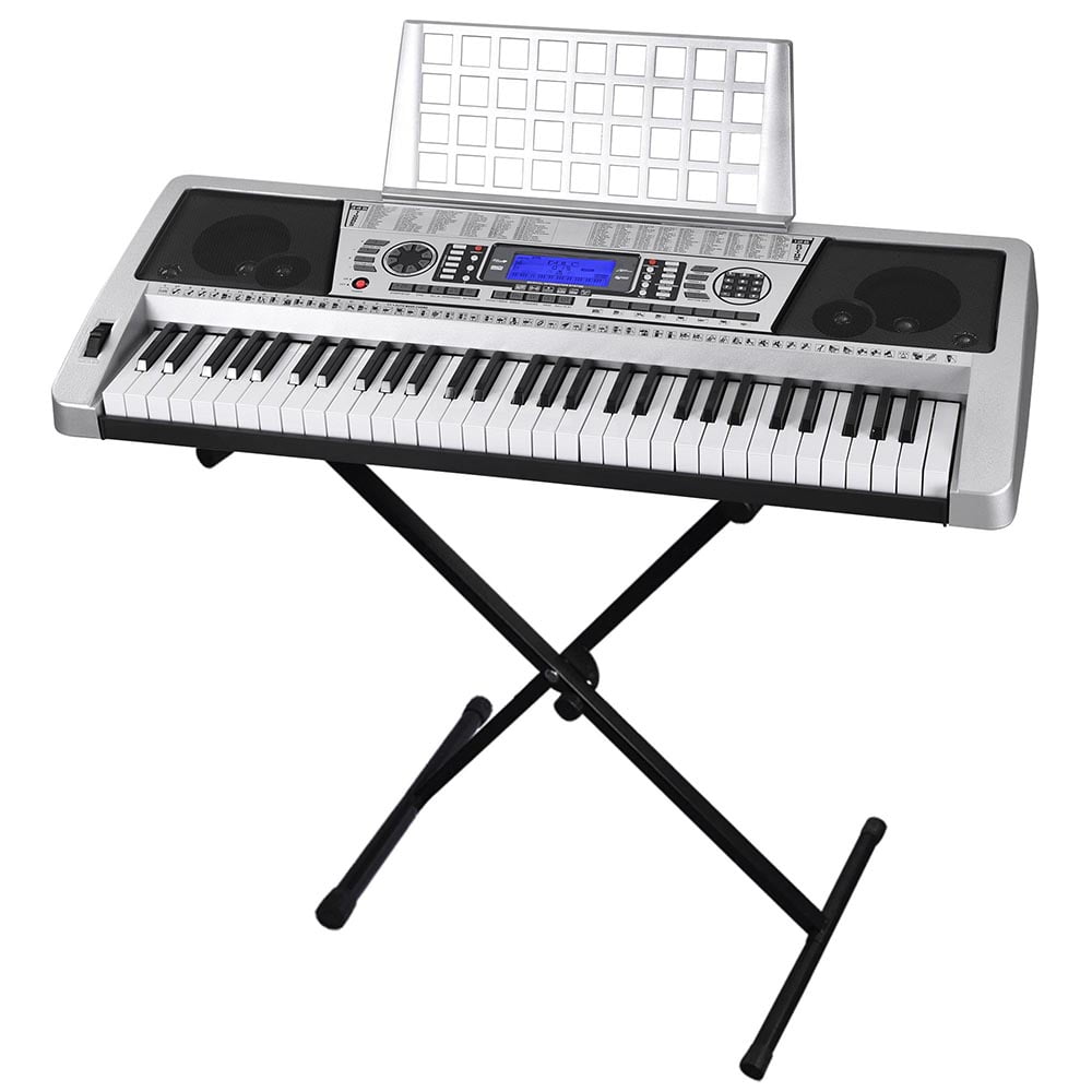 Caredy Teclado Musical electrónico Digital de 37 Teclas con micrófono Teclado de Piano eléctrico portátil Piano Eléctrico Principiante Aprendizaje para niños Niños 