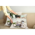 thumbnail image 3 of Ambesonne Rustic Throw Pillow Cover 2 Pack, Bike Flower Countryside, 24", Multicolor, 3 of 6