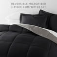 thumbnail image 3 of All Season Reversible Comforter Set Breathable Cool in Black & Fog Cal King/King Size Bedding by Comfort Canopy, 3 of 19