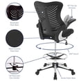 thumbnail image 5 of Modway Charge Drafting Chair with Flip-Up Arms, Black, 5 of 5