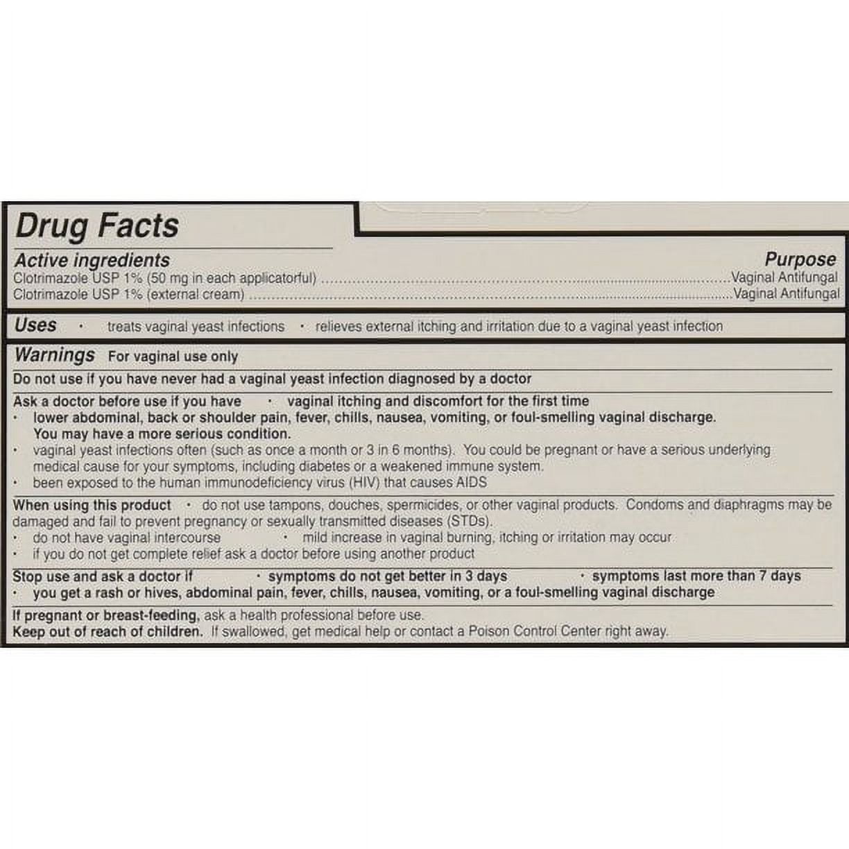 Clotrimazole Vaginal Usp 1% Cream For Vaginal Yeast Infection - 45 Gm