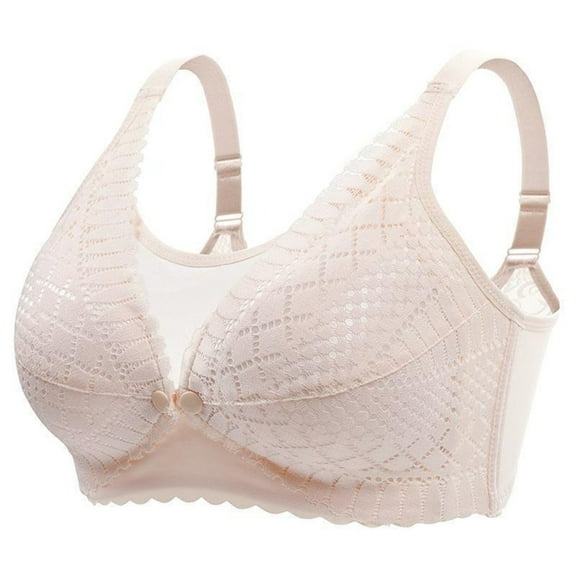 Ohufall Wirefree Bras for Women No Underwire Wireless No Wire Push Up Everyday Bra Solid V Neck Daily Bra Breathable Spaghetti Straps Basic Bralette Full Coverage Soft Bras
