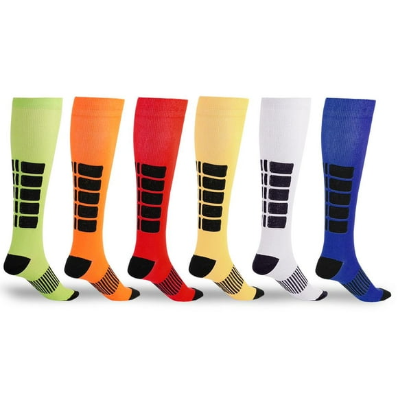 FSD Mid-Calf Compression Socks for Men and Women (6-Pack)