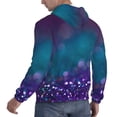 thumbnail image 6 of Lsque Purple and Green Glitter Pattern Casual Men's Hoodie,Hooded Sweatshirt with Kangaroo Pocket,Pullover Hoodie-4X-Large, 6 of 7