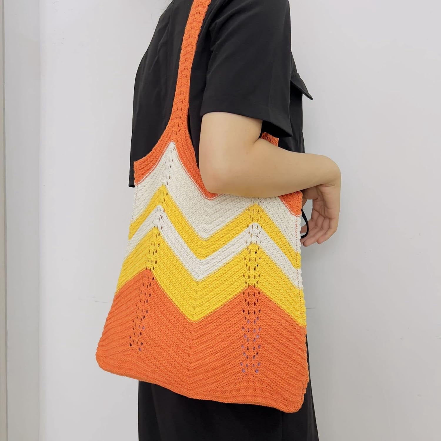 Kukuzhu Y2k Aesthetic Tote Bag Aesthetic Y2k Bag Crochet Tote Bag Aesthetic Tote Bags Aesthetic Y2k Purse