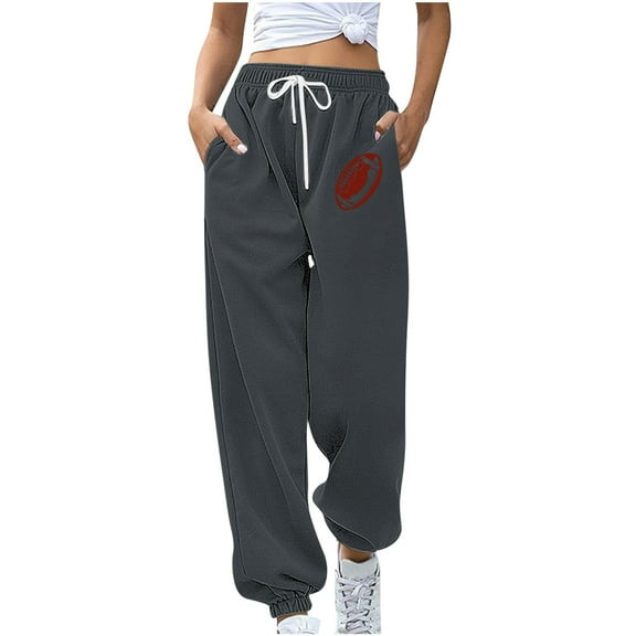 gakvbuo Tapered Running Baggy Bottom Sweatpants For Women Cargo Pants Drawstring High Waist Sporty Gym Athletic Fit Jogger Pants Trousers With Pockets