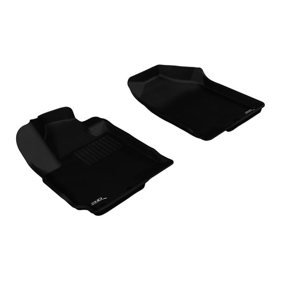 3D MAXpider Custom Fit Kagu Floor Mat (Black) Compatible with Kia Soul 2010-2013 - Front Row