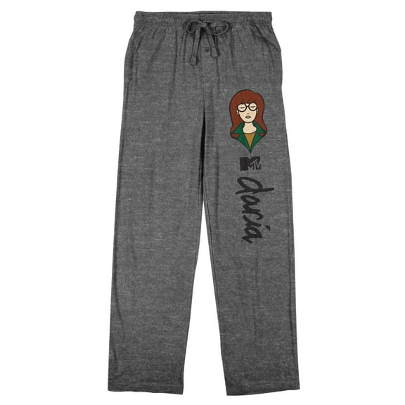 MTV Daria Men's Heather Gray Sleep Pants-Medium
