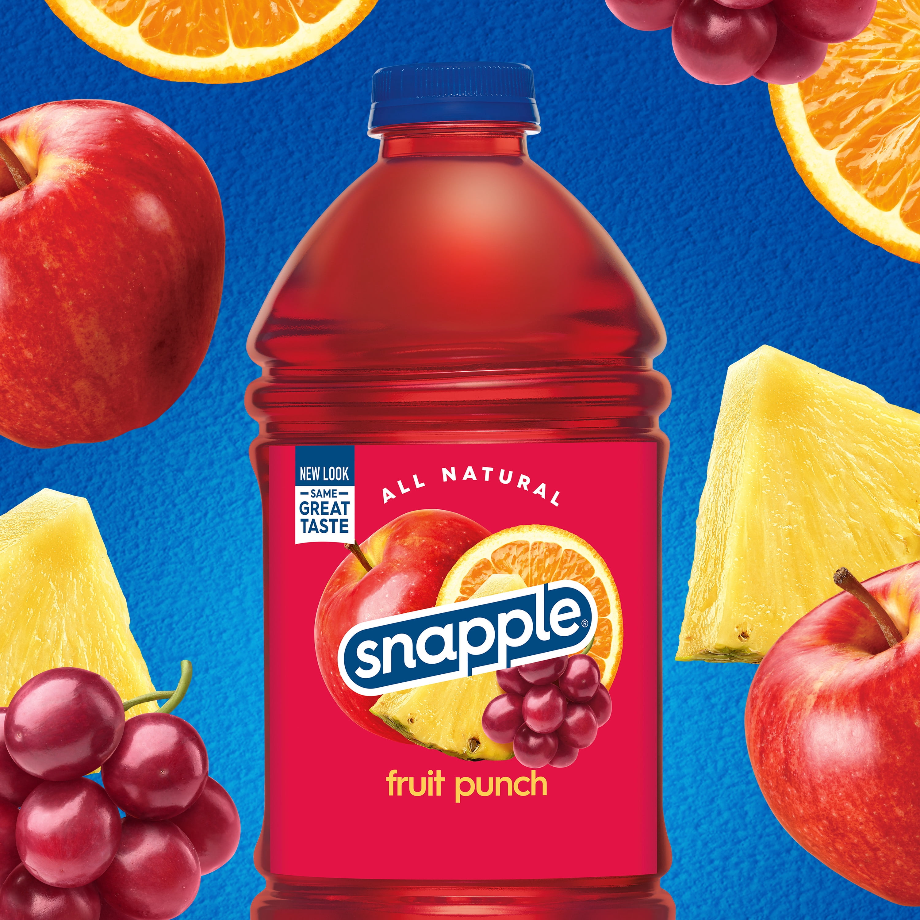 (3 pack) Snapple Fruit Punch Juice Drink, 64 fl oz, Bottle
