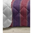 thumbnail image 3 of Abstract Down Alternative Comforter, Geometric Shapes in Squares Vintage Feel Retro Groovy Feels Print, Microfiber Quilt for All Season, 5 Sizes, Vermilion and Multicolor, by Ambesonne, 3 of 3