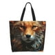 thumbnail image 1 of Balery Floral Fox Bolsa Tote Estilo Estético con Cremalleras, Bolsa de Hombro, Bolsa de Compras Grande y Plegable, 1 of 8