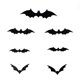 thumbnail image 4 of Decoraciones de Halloween - Suministros de decoración para interiores y exteriores para fiestas de Halloween, 81 piezas de pegatinas de pared de murciélagos aterradoras decorativas 3D de PVC reutilizables JM, 4 of 5