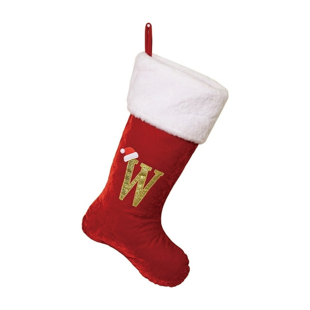Binwennn Bulk Thank You Cards Christmas Decorations Red High End Gold Velvet Letter Socks DIY Name Christmas Socks Mom Socks