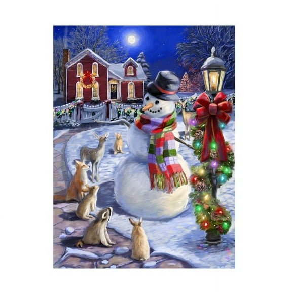 Marie August Anderson 'Christmas Eve Snowman' Canvas Art