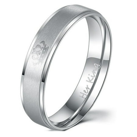 king queen rings stainless steel couple matching ring band sell couples