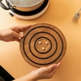 thumbnail image 5 of Magnetic Wooden Trivets for Hot Pots and Pans, 8 Inch Heat Resistant Acacia Wood Trivet with Non-Slip Silicone Rings, Magnetic Pot Holder Table Protector for Kitchen & Dining, 5 of 7