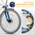 thumbnail image 3 of WINDHORSE 26" Electric Bike for Adults 20MPH & 25-50 Miles Range, 468WH Removable Battery, 350W Motor, Lockable Front Suspension Fork, Rear Rack, Free Lock, 3 of 10