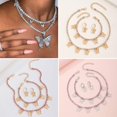thumbnail image 2 of 1 Conjunto de joyas con colgante de mariposa, pulsera de circonita con dije brillante, 2 of 5