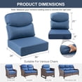 thumbnail image 3 of Opohoro Outdoor Deep Seat Cushion Set, 24"x24"x6", UV Resistant & Water Resistant Comfortable Furniture Cushions for Patio Sofa, Chair, Loveseat, 3 of 9