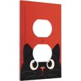 thumbnail image 2 of Nadoabtm Couvercles de Prise Style Dessin Animé Chat Noir Mignon Fond Rouge 1 Gang Plaque Murale Recto Verso Plaques d'Interrupteur Décoratives Plaque avant de Prise Électrique Couvercle d'Interrupteur de Lumière pour Chambre d'Enfants Décoration de Garderie, 2 of 8