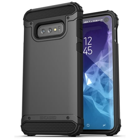 Encased Heavy Duty Galaxy S10e Case (2019 Scorpio Series) Military Grade Rugged Phone Protection Cover (For Samsung Galaxy S10 E) Black