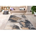 thumbnail image 3 of La Dole Rugs Transitional Abstract Minimalistic Contemporary Area Rug - Premium Durable Carpet for Living Room, Bedroom, and Office - Silver, and Beige, 6x9 (6'7" x 9'2", 200cm x 280cm), 3 of 8