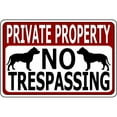 thumbnail image 1 of Private Property No Trespassing  With Dogs Photo Parking Sign, 1 of 1