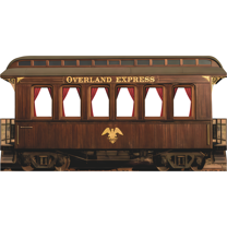 SS11347 Wild West Western Train Carriage Passengers Stand In Prop Cardboard Cutout Standee Standup