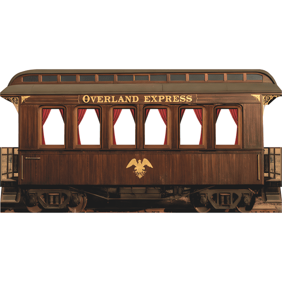 SS11347 Wild West Western Train Carriage Passengers Stand In Prop Cardboard Cutout Standee Standup