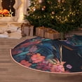 thumbnail image 5 of Bingfone Christmas Tree Skirt Mat Christmas Decoration Interior 36" -Colorful Floral Patterned Horse, 5 of 6